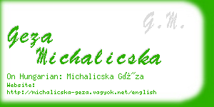 geza michalicska business card